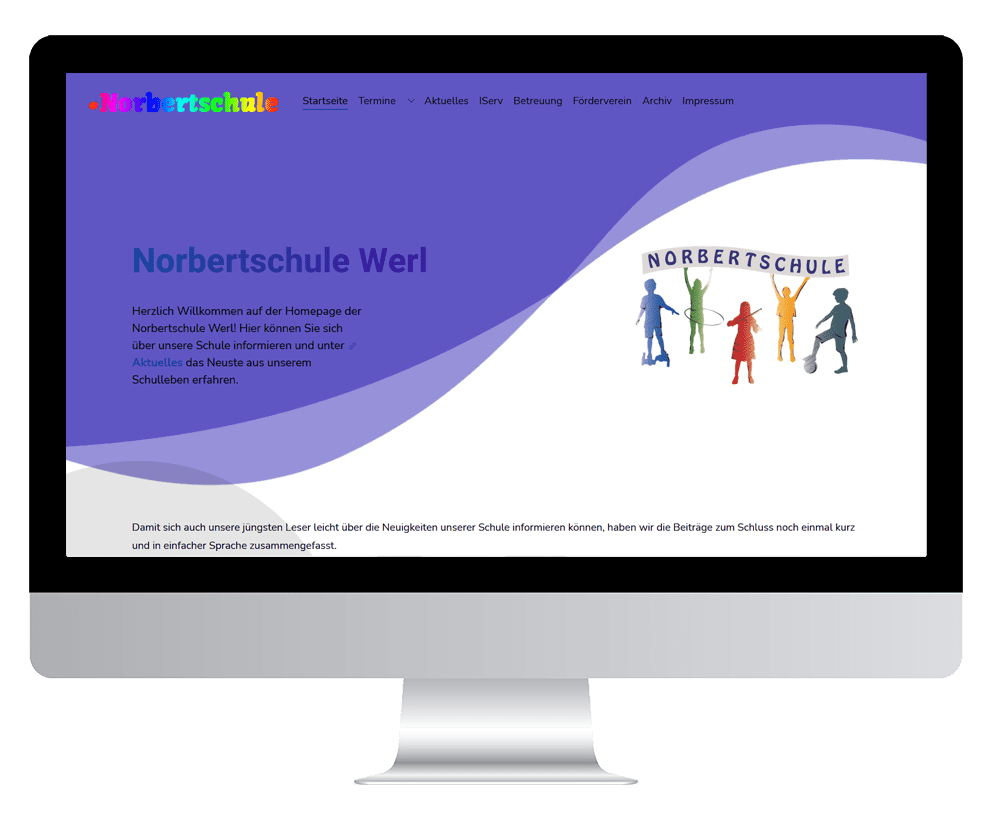 Webdesign Referenz Norbertschule Werl