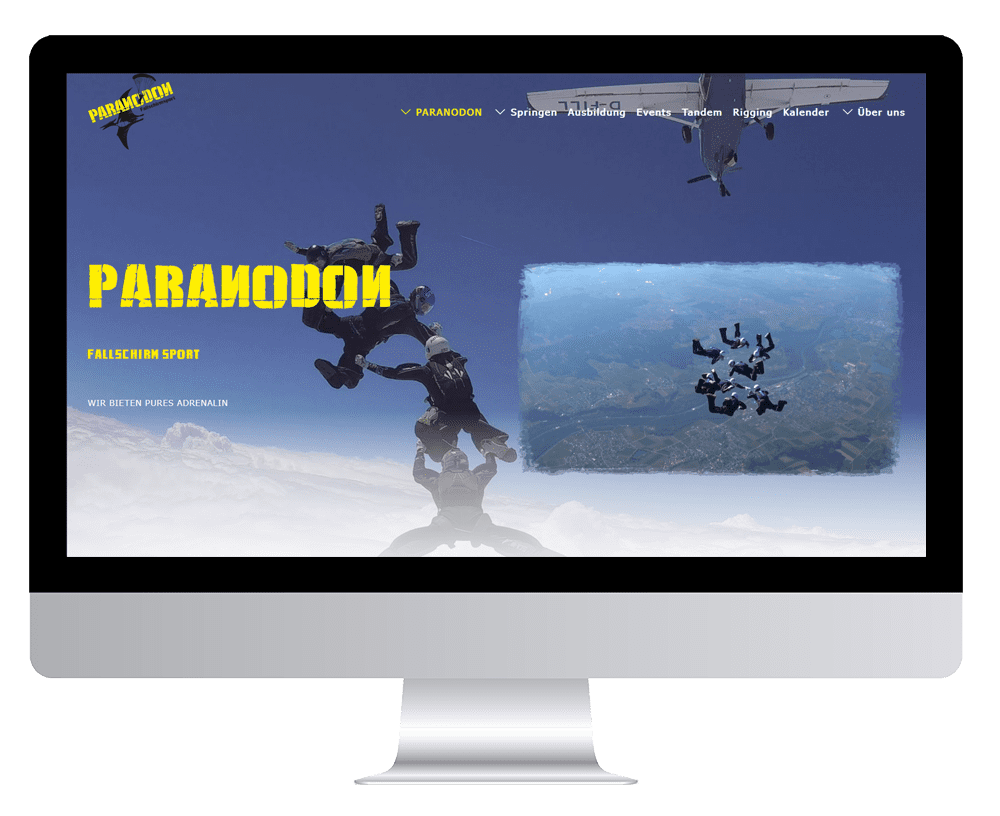 Webdesign Referenz Paranodon Fallschirmsport