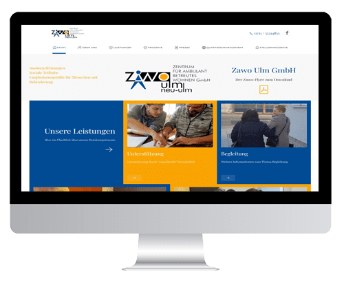 Webdesign Referenz ZAWO-ULM GmbH