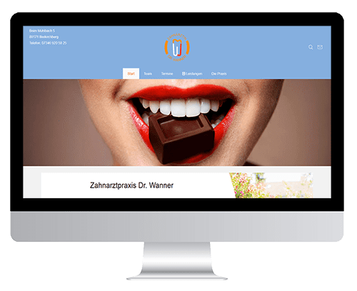 Webdesign Referenz Zahnarztpraxis Dr. Wanner